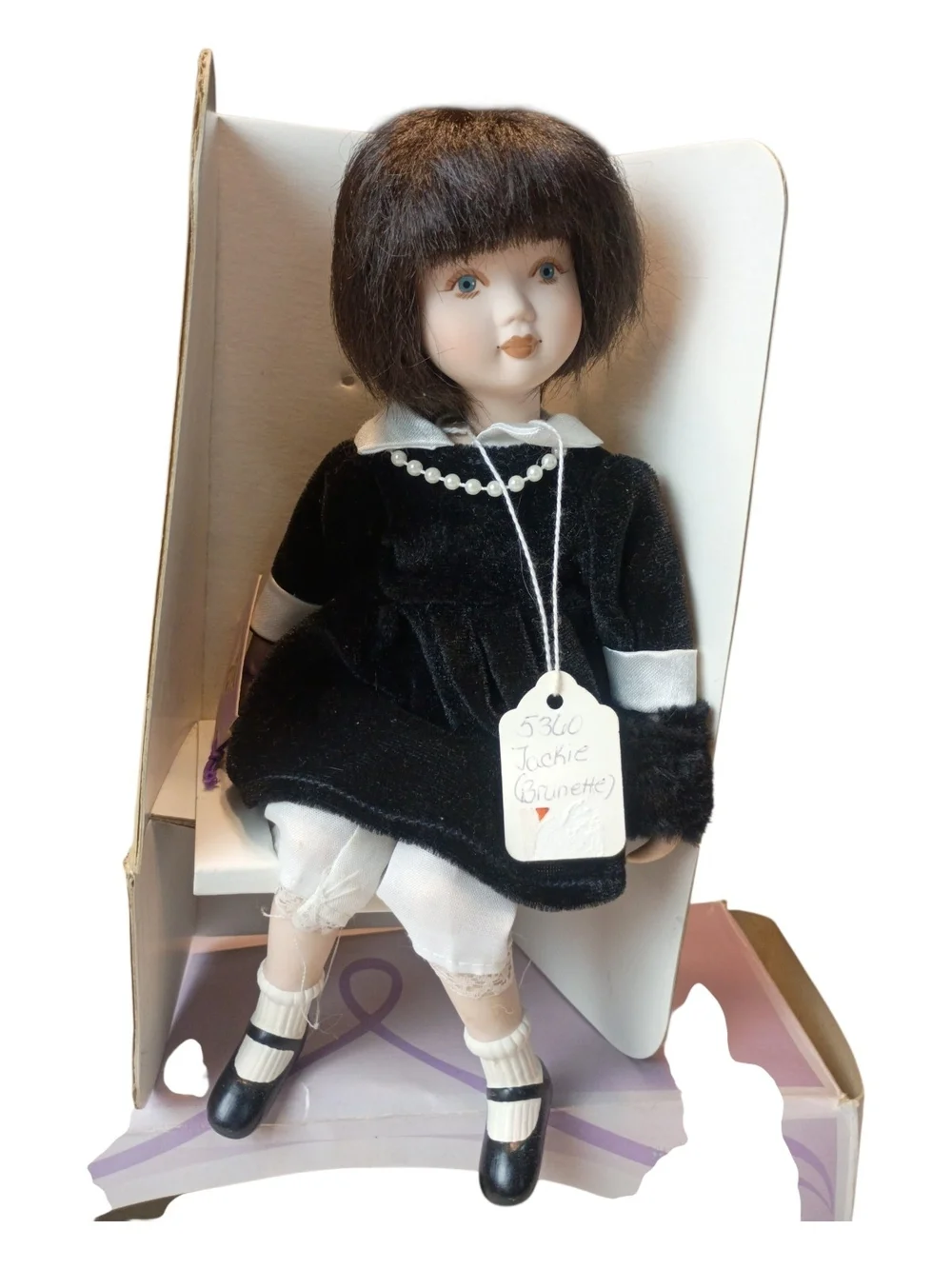 #6015 Linda & Don Paulino Jackie Brunette #5360 Full Porcelain Collectible Doll
